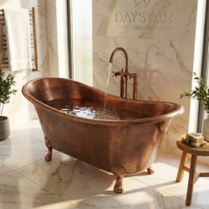Handmade copper bathtub freestanding luxury soaking tub