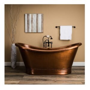 Luxury Copper Freestanding Bathtub with Antique Finish